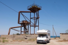 am Strand von Baku
