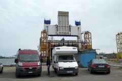 Warten auf die Fähre in Odessa