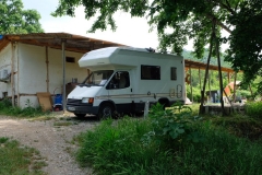 Unser Schlafplatz in der Nähe von Tokhliauri in Georgien