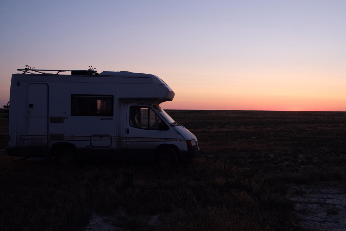 Morgengrauen zwischen Kasachstan und Usbekistan