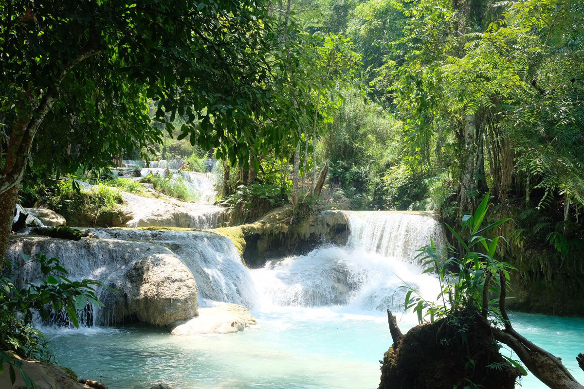 Wasserfälle von Kuang Si und Luang Prabang